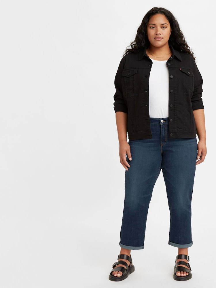 Levi's® Cobalt Layer Denim Blue Curve Boyfriend Jeans - Image 1 of 6