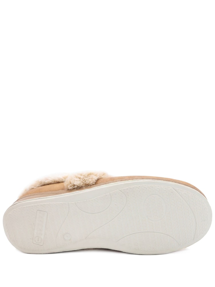 Pavers Chestnut Brown Wide Fit Hands Free Fur Lined Full Slippers - Image 6 of 6 Pavers Chestnut Brown Wide Fit Hands Free Fur Lined Full Slippers - Image 6 of 6