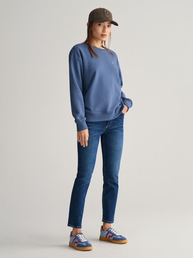 GANT Blue Slim Fit Ankle Length Jeans - Image 4 of 7