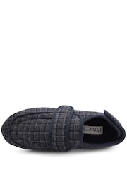 Pavers Navy Blue Wide Fit Dual Touch Fasten Slippers - Image 5 of 6
