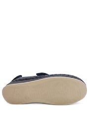Pavers Navy Blue Wide Fit Dual Touch Fasten Slippers - Image 6 of 6