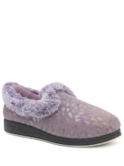 Pavers Purple Wide Fit Hands Free Luxury Memory Foam Slippers - Image 3 of 6