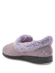 Pavers Purple Wide Fit Hands Free Luxury Memory Foam Slippers - Image 4 of 6