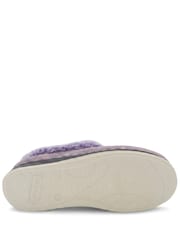Pavers Purple Wide Fit Hands Free Luxury Memory Foam Slippers - Image 6 of 6