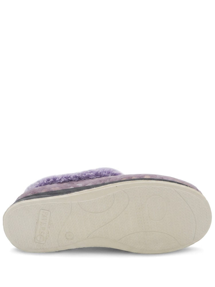 Pavers Purple Wide Fit Hands Free Luxury Memory Foam Slippers - Image 6 of 6 Pavers Purple Wide Fit Hands Free Luxury Memory Foam Slippers - Image 6 of 6