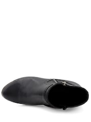 črna - Pavers Zip Fasten Brogue Trim Ankle Boots - Slika 5 iz 6