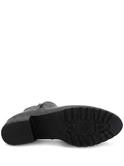 črna - Pavers Zip Fasten Brogue Trim Ankle Boots - Slika 6 iz 6