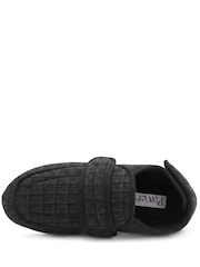 Pavers Black Wide Fit Dual Touch Fasten Slippers - Image 6 of 6