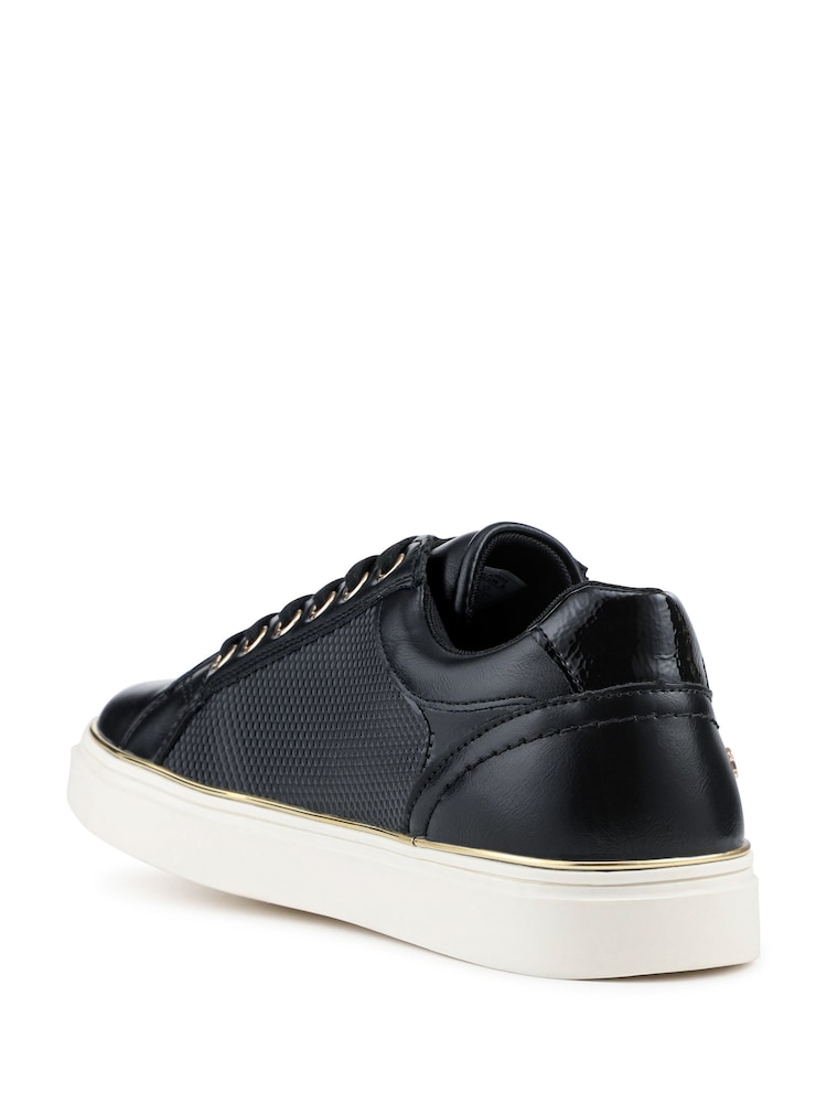 Pavers Black Wide Fit Zip & Lace Trainers With Grip Sole - Image 2 of 5 Pavers Black Wide Fit Zip & Lace Trainers With Grip Sole - Image 2 of 5