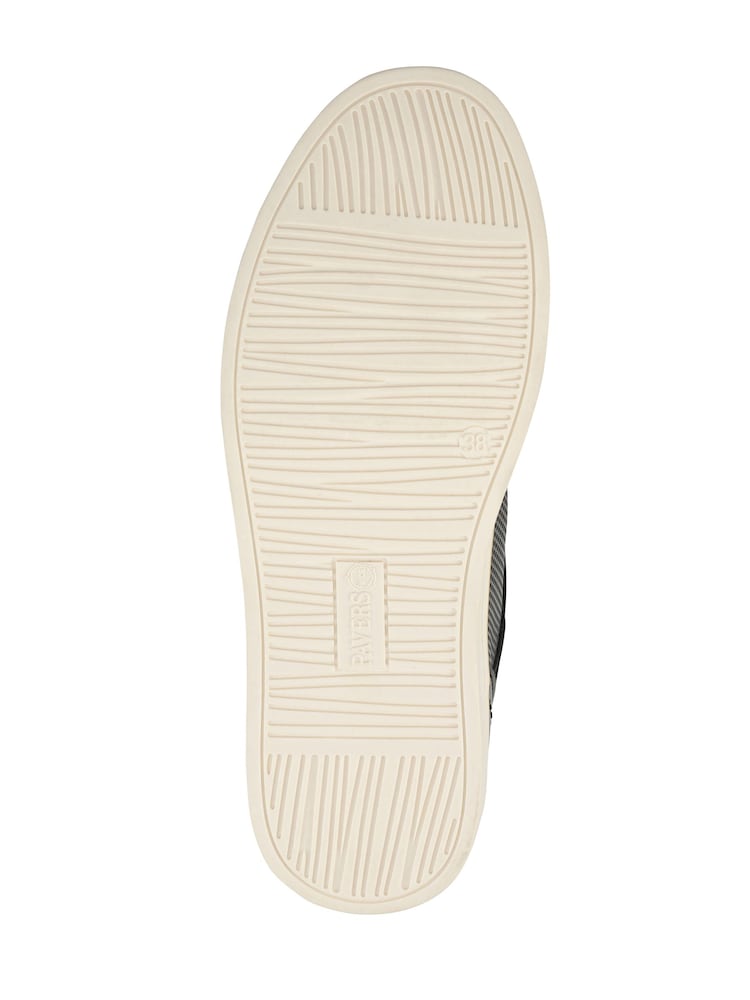 Pavers Black Wide Fit Zip & Lace Trainers With Grip Sole - Image 5 of 5 Pavers Black Wide Fit Zip & Lace Trainers With Grip Sole - Image 5 of 5