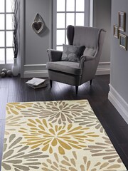 Origins Grey Flowerburst Hand Woven Rug - Image 1 of 2