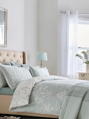 Laura Ashley Set of 2 Duck Egg Blue 200 Thread Count Josette 100% Cotton Pillowcases - Image 3 of 3