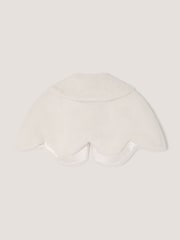 Monsoon Cream Scallop Faux Fur Cape Cardigan - Image 3 of 4
