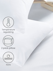Set of 2 100% Cotton Temperature Regulating Firm Pillows - Image 2 of 3