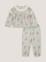 Monsoon Beba dukserica sa cvetnim printom & Donji deo trenerke Set - Slika 2 od 4