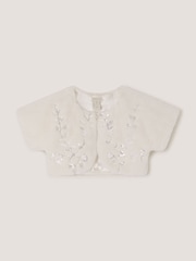 Cardigan Monsoon Ellie orné en fausse fourrure - Image 2 de 4