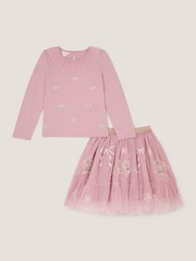 Monsoon 装飾付き トップ ＆ メッシュ スカート セット - 画像 2 / 4