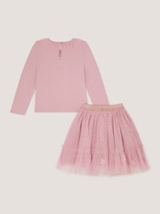 Monsoon 装飾付き トップ ＆ メッシュ スカート セット - 画像 3 / 4