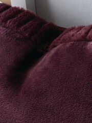 Catherine Lansfield Purple Velvet and Faux Fur Soft and Cosy Cushion - Image 4 of 7