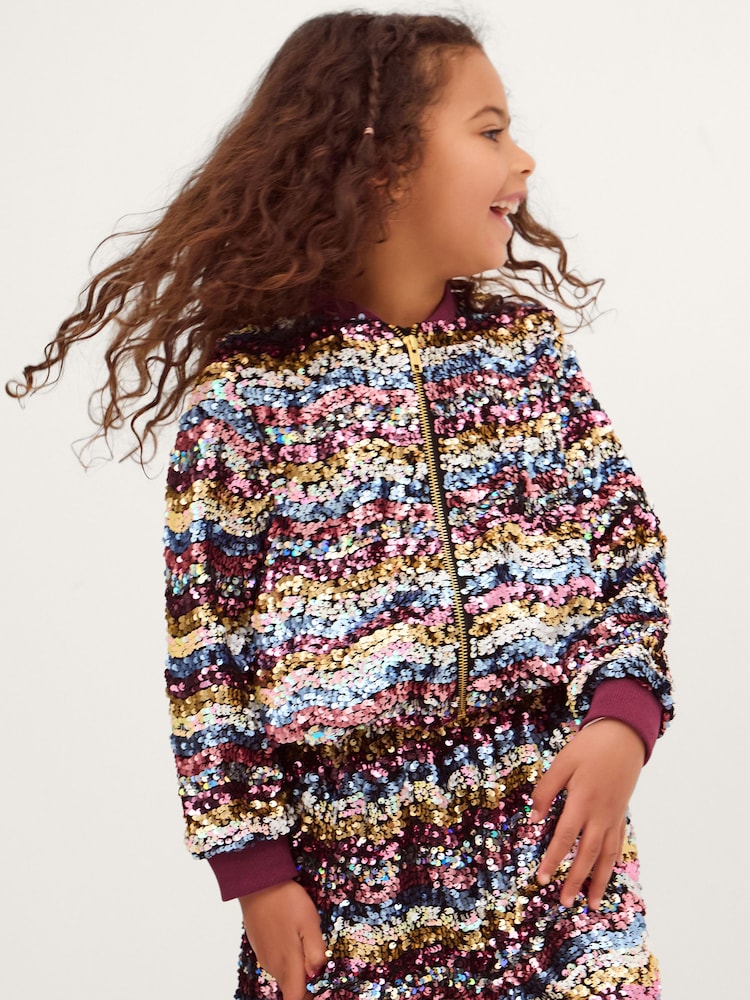Chaqueta bomber de lentejuelas Monsoon - Imagen 1 de 4