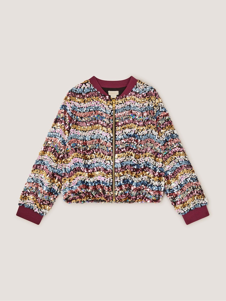 Chaqueta bomber de lentejuelas Monsoon - Imagen 2 de 4