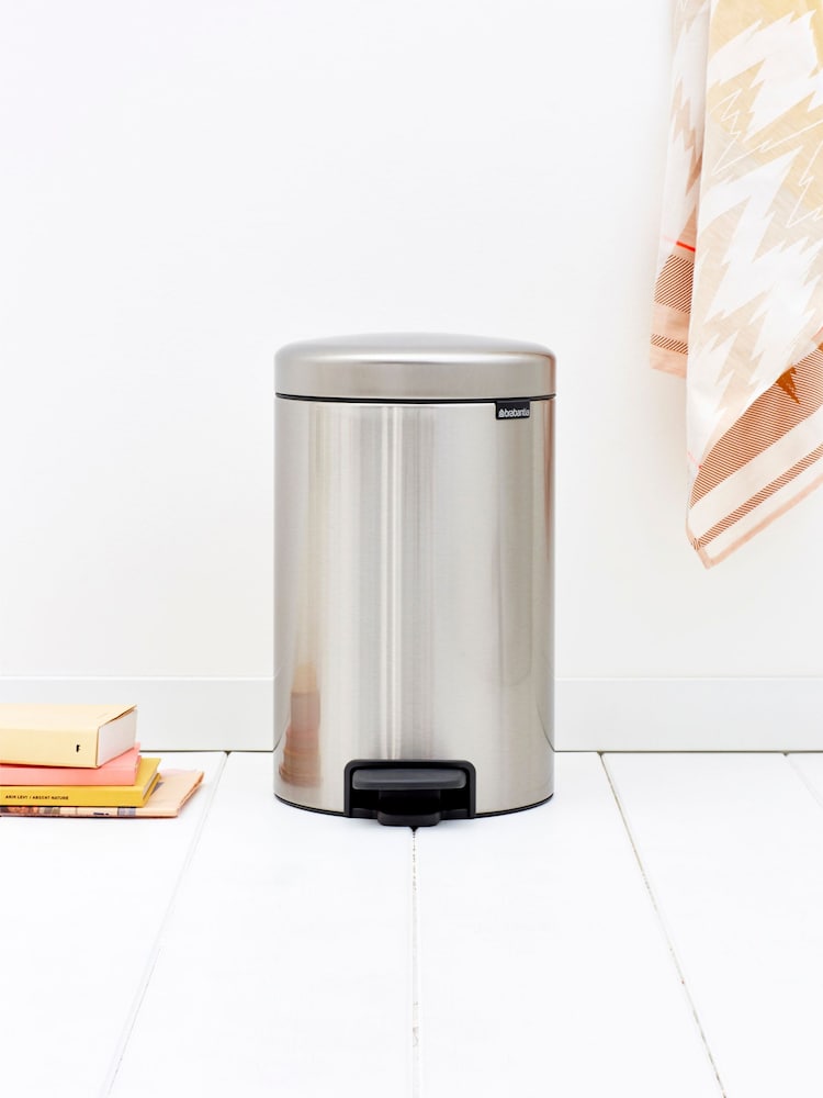 Brabantia Matt Steel Fingerprint Proof NewIcon 12L Pedal Bin - Image 1 of 6 Brabantia Matt Steel Fingerprint Proof NewIcon 12L Pedal Bin - Image 1 of 6