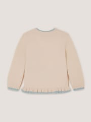 Monsoon Cream Embellished Unicorn Fluffy Knit Jumper - Image 2 of 3