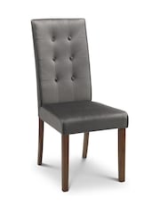Julian Bowen Set of 2 Grey Madrid Velvet Dining Chairs - Image 2 of 2