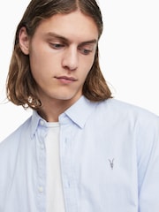 AllSaints Light Blue Hawthorne Long Sleeved Shirt - Image 5 of 6