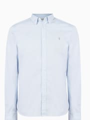 AllSaints Light Blue Hawthorne Long Sleeved Shirt - Image 6 of 6