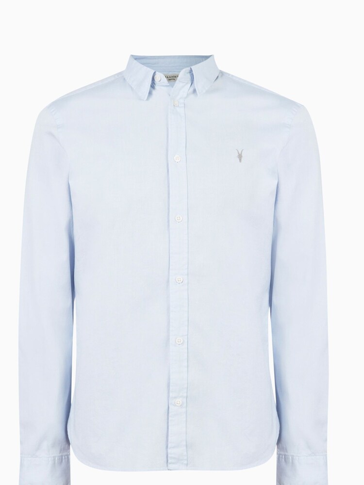 AllSaints Light Blue Hawthorne Long Sleeved Shirt - Image 6 of 6 AllSaints Light Blue Hawthorne Long Sleeved Shirt - Image 6 of 6