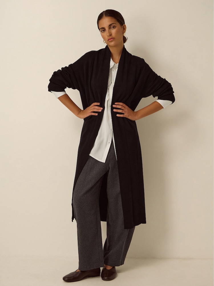 Monsoon Black Sadie Knit Longline Cardigan - Image 1 of 4