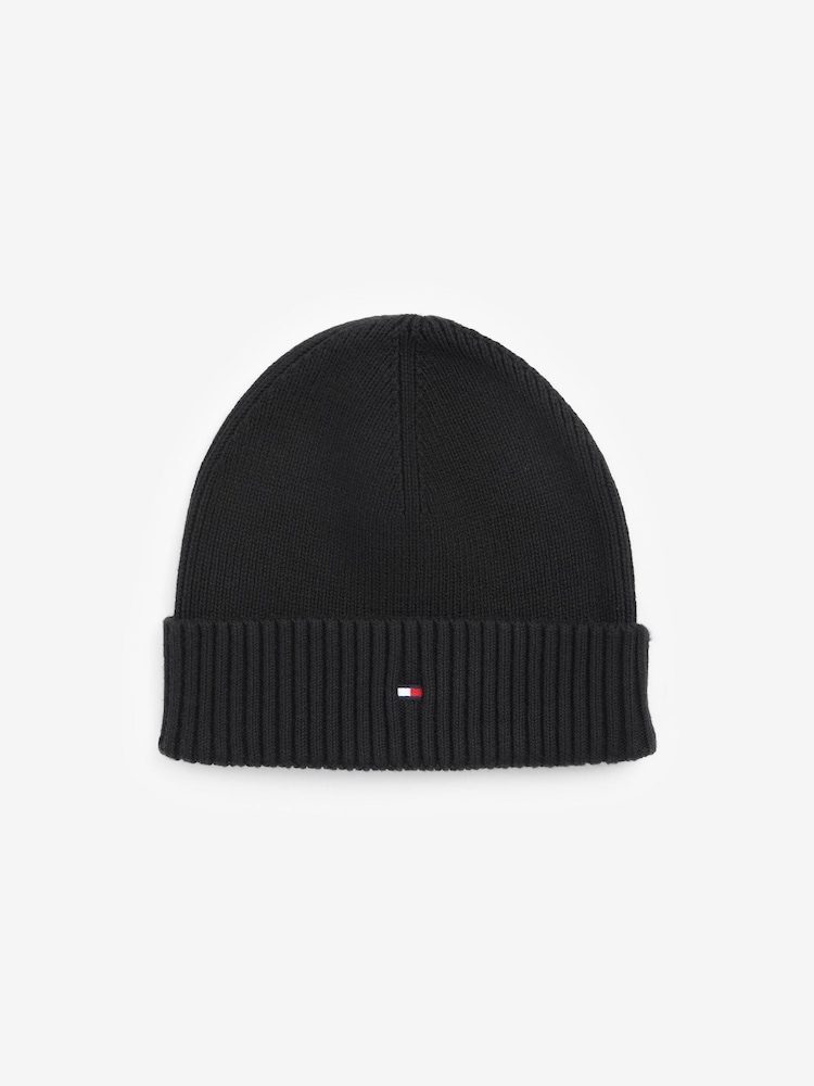 Tommy Hilfiger Flag Black Beanie & Scarf - Image 3 of 3