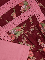 Monsoon Red Baby Top & Floral Corduroy Dress Set - Image 4 of 4