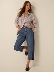 Monsoon Brown Ariella Jacquard Stripe Shirt - Image 3 of 5