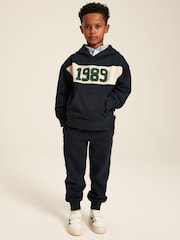 Joules Boys' Ted Navy Blue Jersey Joggers - Image 2 of 10