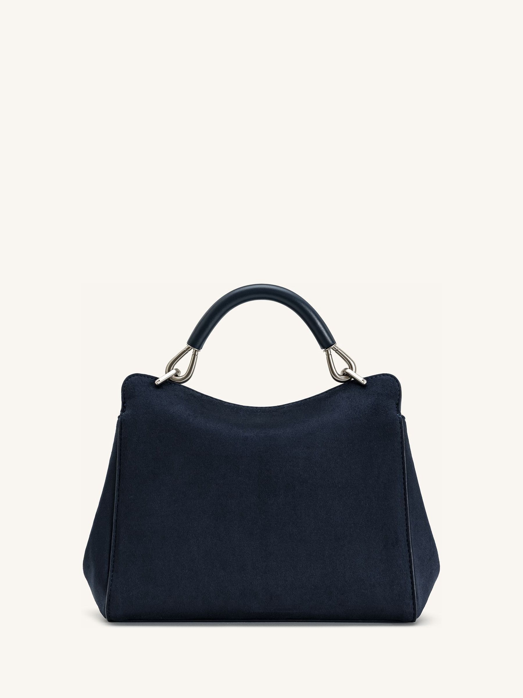 Buy JW PEI Navy Blue Lucia Classic Faux Suede Top Handle Bag from