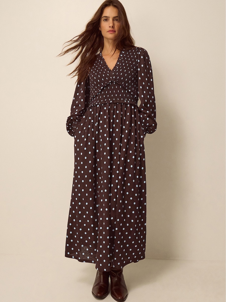 Monsoon Shae Polka Dot Jersey Midi Dress - صورة 1 من 4 Monsoon Shae Polka Dot Jersey Midi Dress - صورة 1 من 4