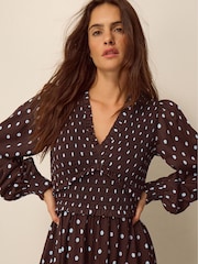 Monsoon Shae Polka Dot Jersey Midi Dress - صورة 2 من 4