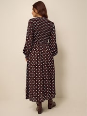 Monsoon Shae Polka Dot Jersey Midi Dress - صورة 3 من 4