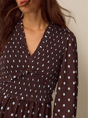 Monsoon Shae Polka Dot Jersey Midi Dress - صورة 4 من 4