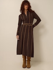 Monsoon Zola Stripe Strikket Midikjole - Bilde 1 av 5