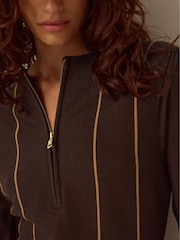 Monsoon Zola Stripe Strikket Midikjole - Bilde 2 av 5