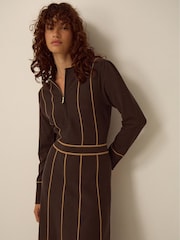 Monsoon Zola Stripe Strikket Midikjole - Bilde 4 av 5