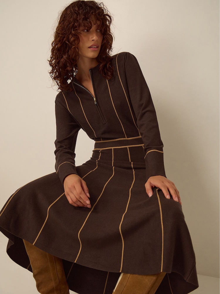 Monsoon Zola Stripe Strikket Midikjole - Bilde 5 av 5