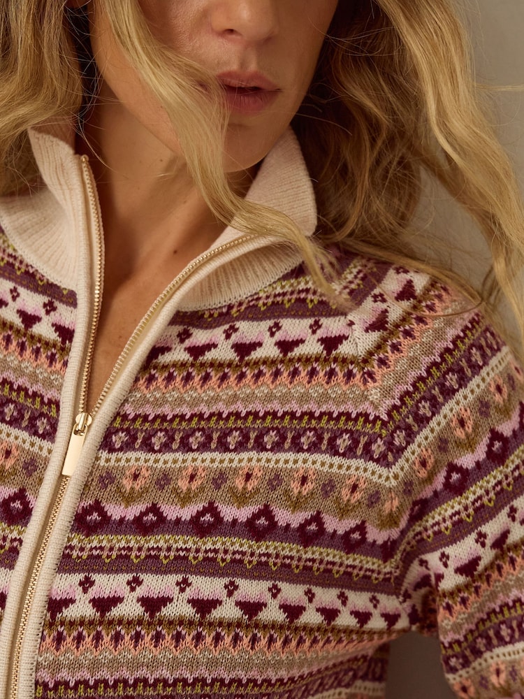Monsoon Fie Fair Isle Cardigan - صورة 2 من 4