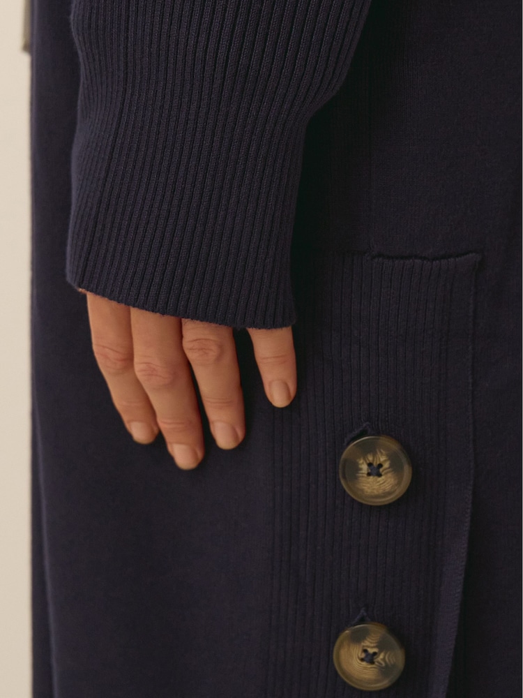 Monsoon Blue Sadie Knit Longline Cardigan - Image 2 of 5