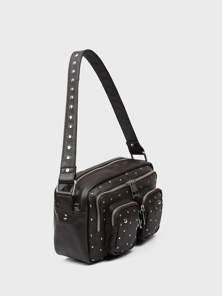 NÚNOO Brown Ellie Rivet Mountain Bag - Image 4 of 4 NÚNOO Brown Ellie Rivet Mountain Bag - Image 4 of 4