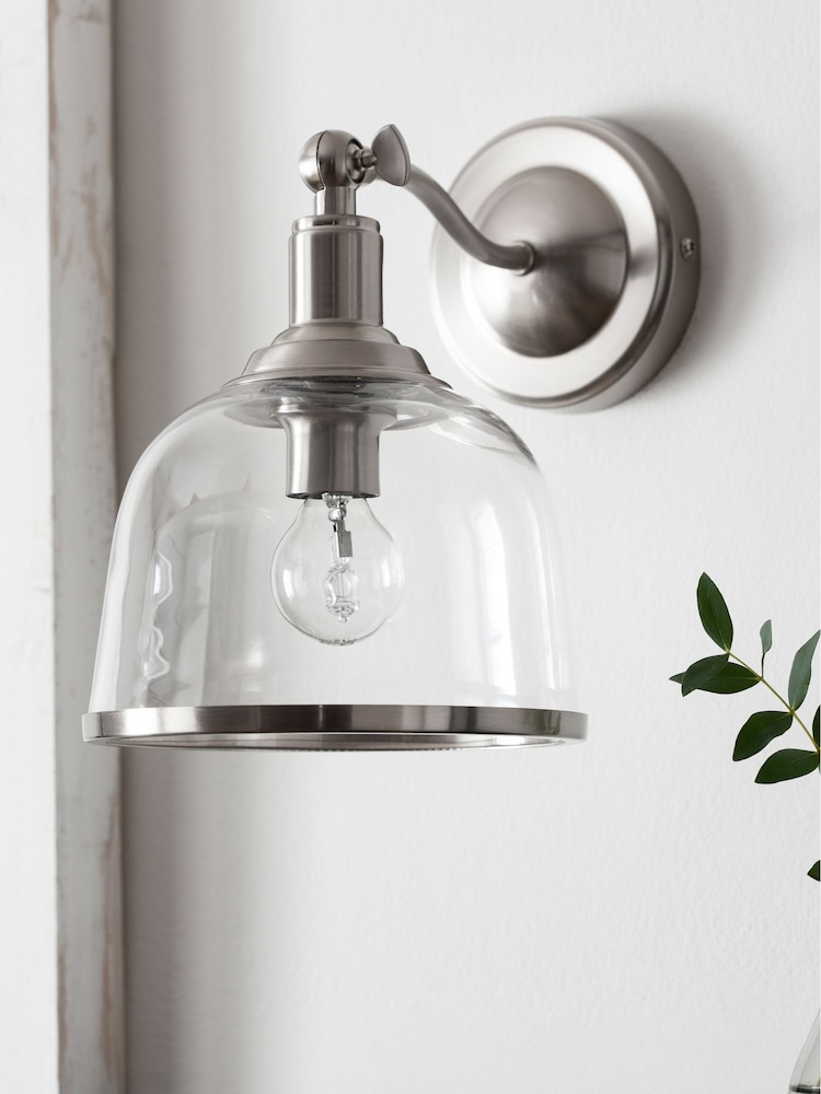 Brushed Chrome Gloucester Mains Operated Wireless Wall Light - Image 2 of 8