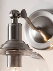 Brushed Chrome Gloucester Mains Operated Wireless Wall Light - Image 3 of 8